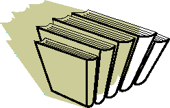 Clipart of books; Actual size=248 pixels wide